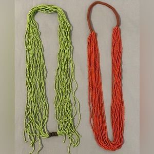 Lot of 2 Seed Bead Necklaces